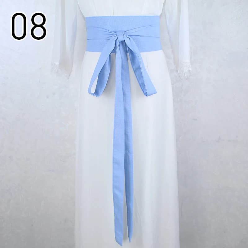Ceinture Hanfu de Style Antique, 360cm de Long, en coton et lin, pour femmes, Kimono Obi Hanfu, déco