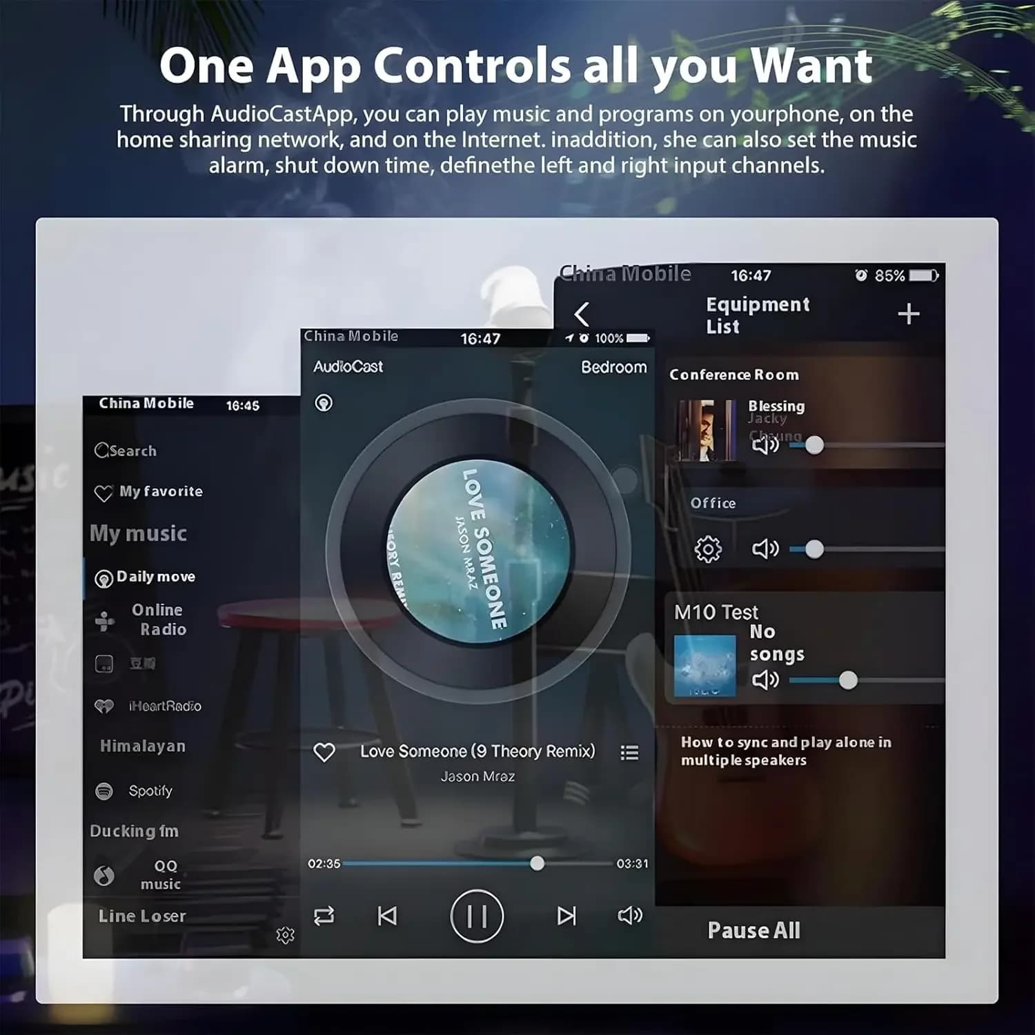 Récepteur de Streamer Audio de musique Wifi sans fil, Audiocast Ieast pPlay M5 DLNA pour Airplay, ad