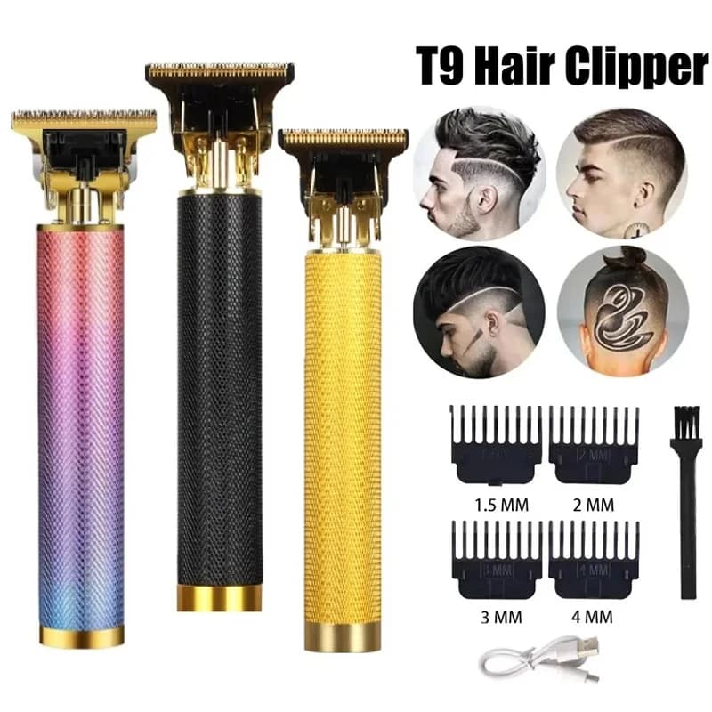 Tondeuse à cheveux électrique Vintage T9, chargeur rapide USB, Machine pour couper les cheveux, raso