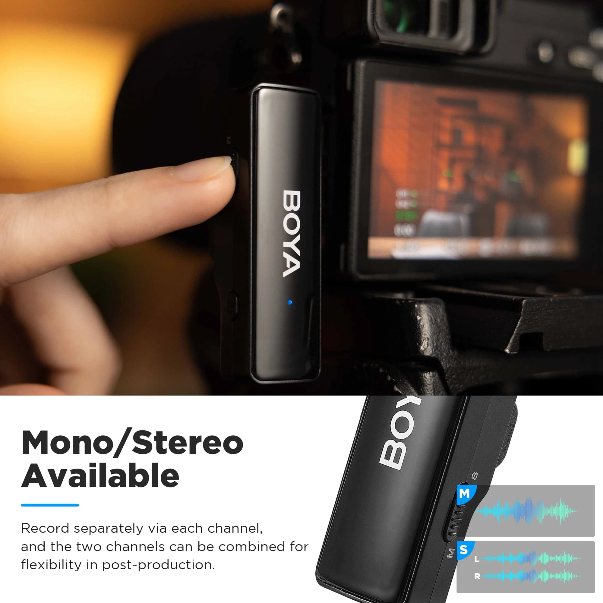 BOYA BOYALINK un Microphone Lavalier sans fil pour iPhone iPad téléphones Android Type C appareil ph