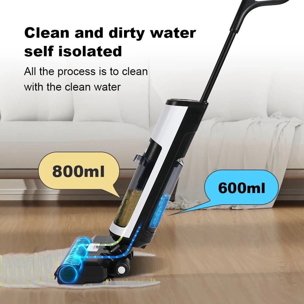 Aspirateur sans fil Liectroux i7 Pro pour le nettoyage humide et à sec, lavage intelligent pour la m