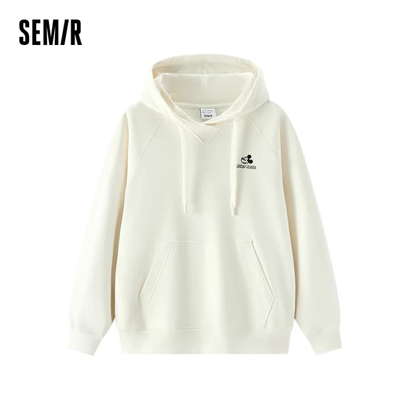 Sweat à capuche ample Semir pour femme, style décontracté et confortable, brodé, à manches raglan, i