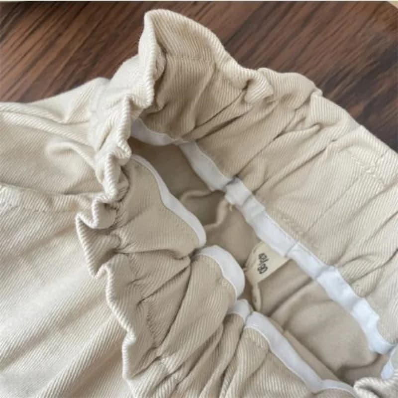 Pantalons décontractés pour enfants, 2-6T, en coton, avec broderie de fleurs, taille élastique, pour