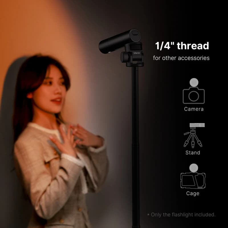 Ulanzi-Lampe de poche zoomable LM07, lumière d'appoint pour photographie, lumière d'ambiance avec 1/