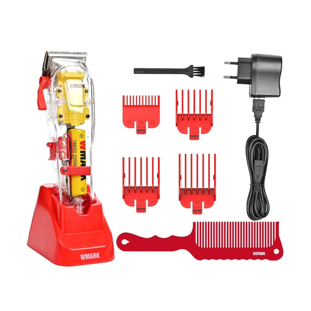 WMARK 7300 tr/min NG-108PRO Machine de coupe de cheveux Rechargeable tondeuse à cheveux couvercle Tr