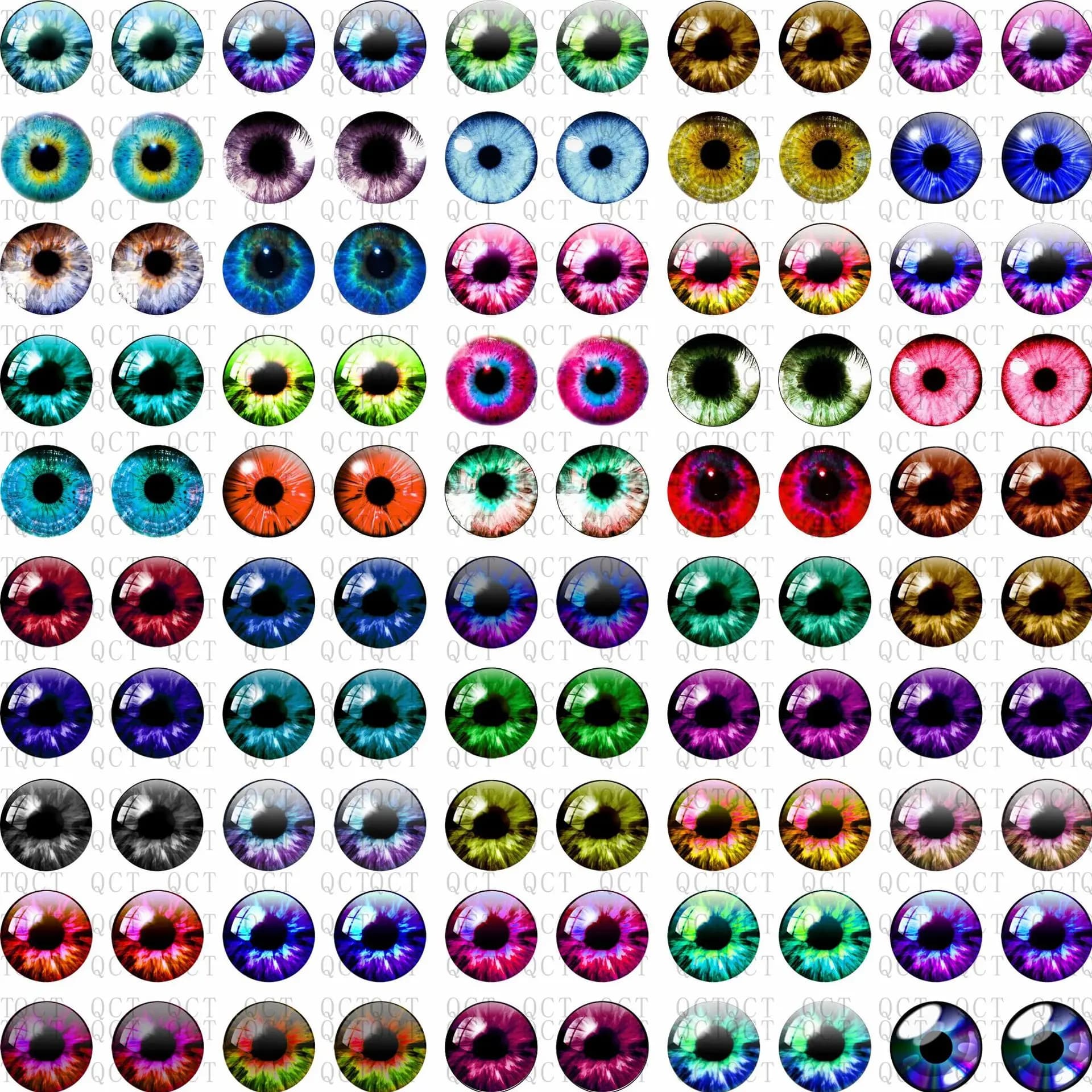 Lot de cabochons ronds en verre à beurre, 6/8/10/12mm, lot de 50 pièces, œil de dragon, chat, par pa