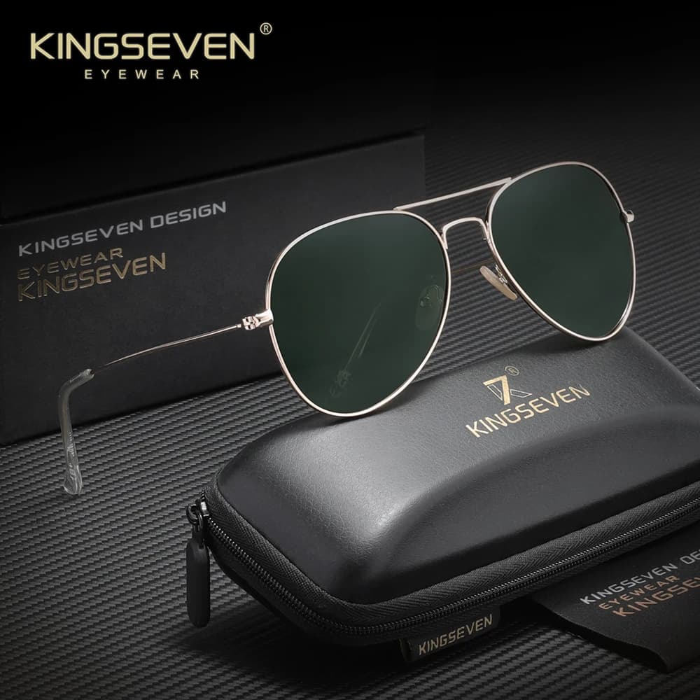KINGSEVEN Lunettes de soleil polarisées anti-UV400 pour hommes et femmes, ensemble de lunettes de co