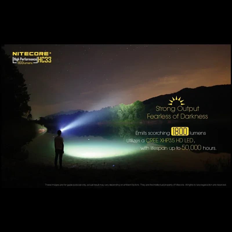 NITECORE-Lampe de sauna en forme de L, haute performance, XGardens, 35 HD, LED, 1800lumens, marche n