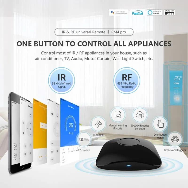 Broadlink RM4 Pro Universele Inteligente Afstandsbed emplacement maison intelligente Wifi + IR + Rf 
