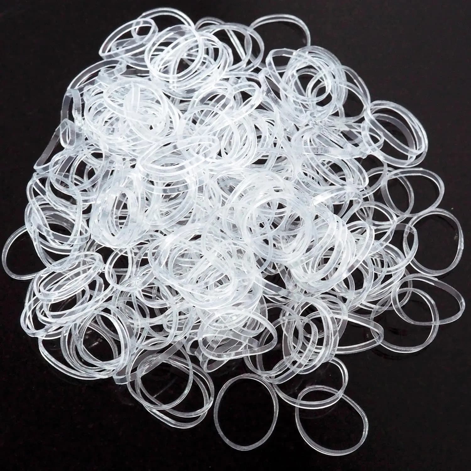 Bande de caoutchouc en Silicone transparente à haute élasticité, Mini élastiques pour cheveux transp