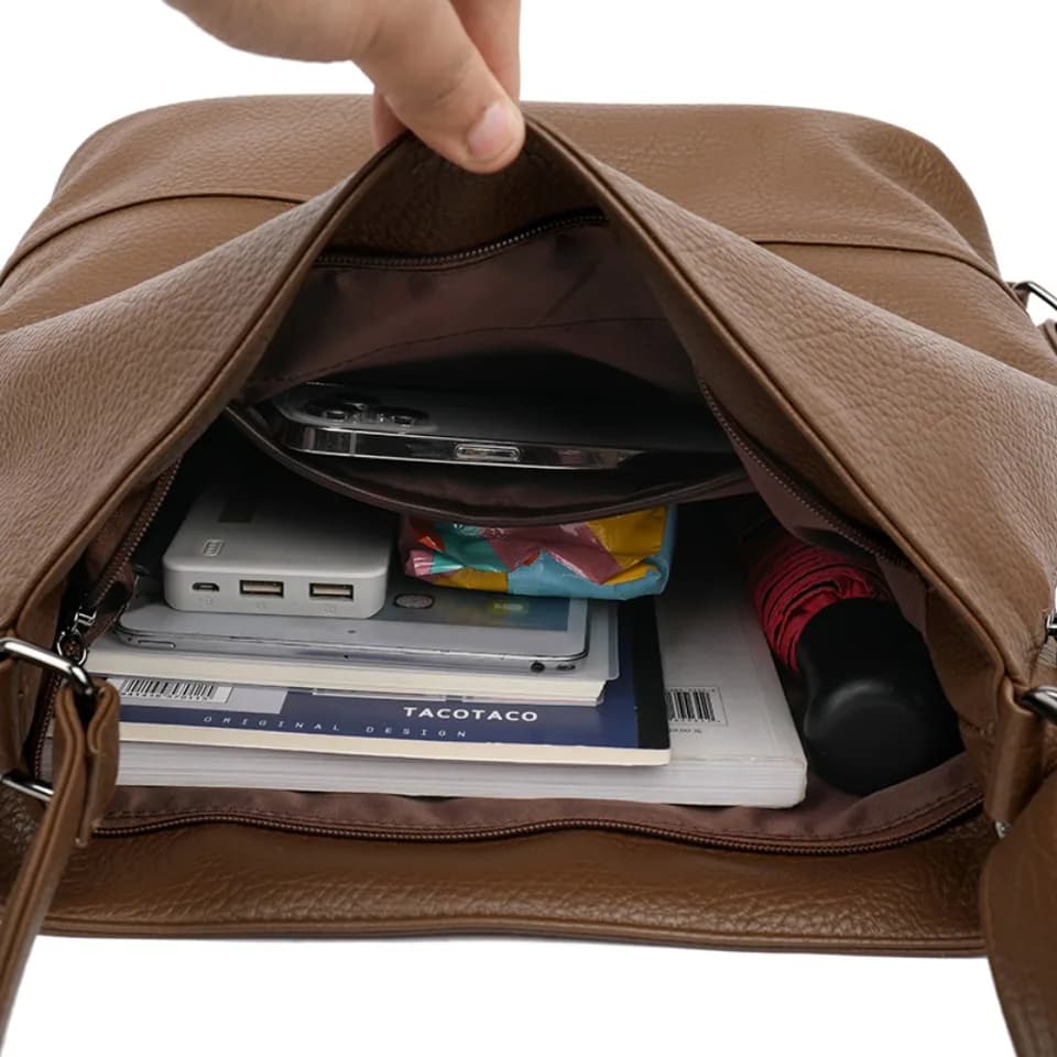 Sac à dos en cuir de qualité supérieure pour femmes, sac à dos de grande capacité pour les déplaceme