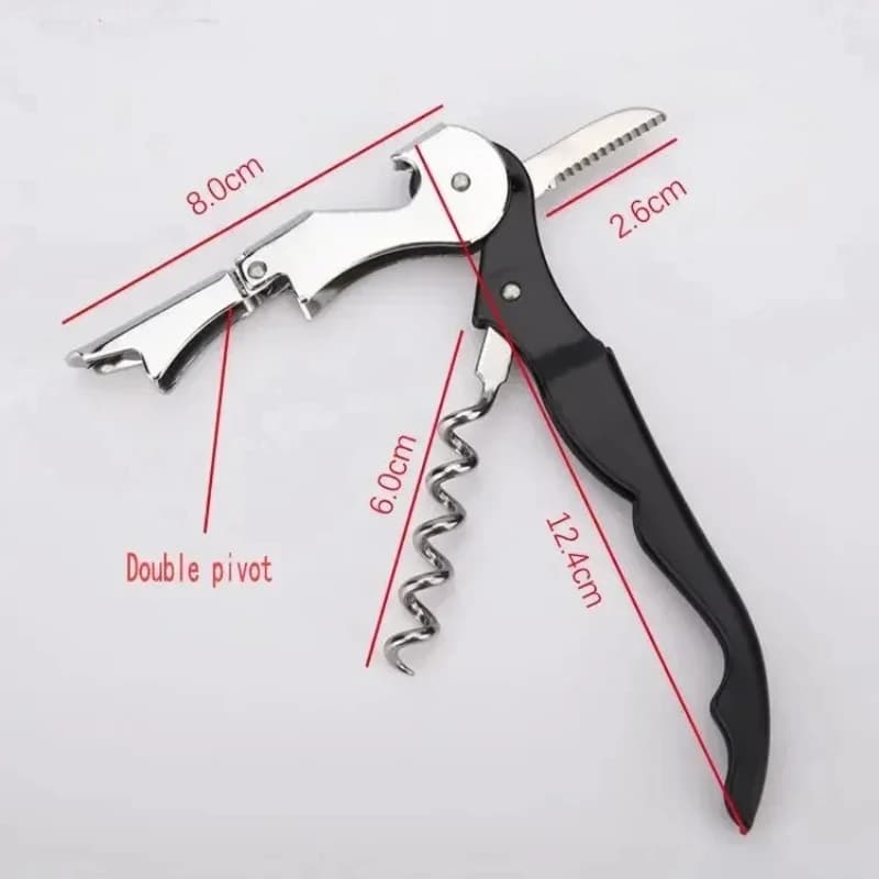 Tire-bouchon double pointe hippocampe en acier inoxydable multi-usage, ouvre-bouteille de bière, cad