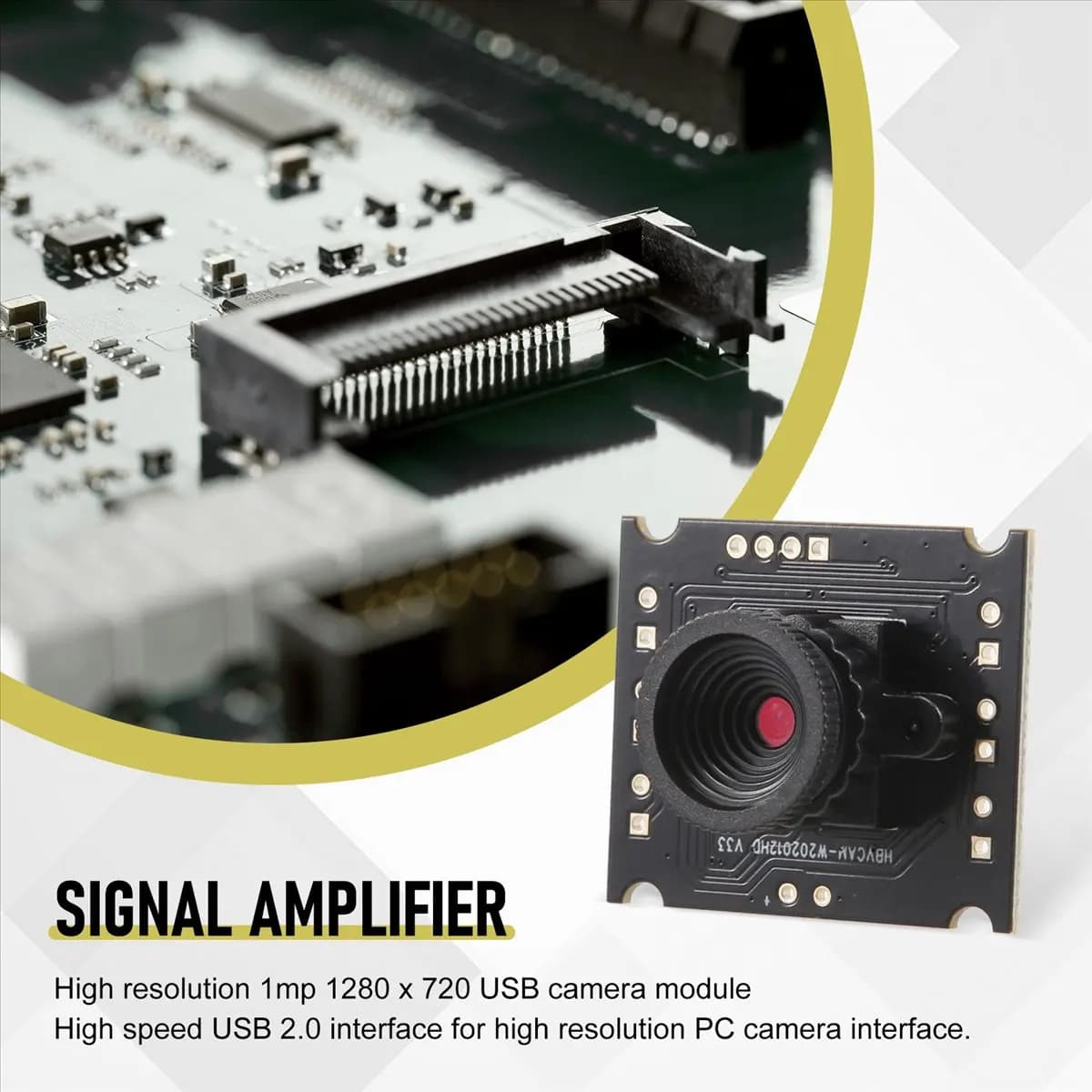Module de caméra USB [DT80] OV9726 CMOS 1MP avec objectif 50 degrés, module de caméra IP USB pour sy