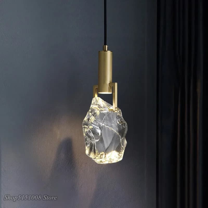 Lampe Led suspendue en cristal au design nordique de luxe, Luminaire décoratif d'intérieur, idéal po
