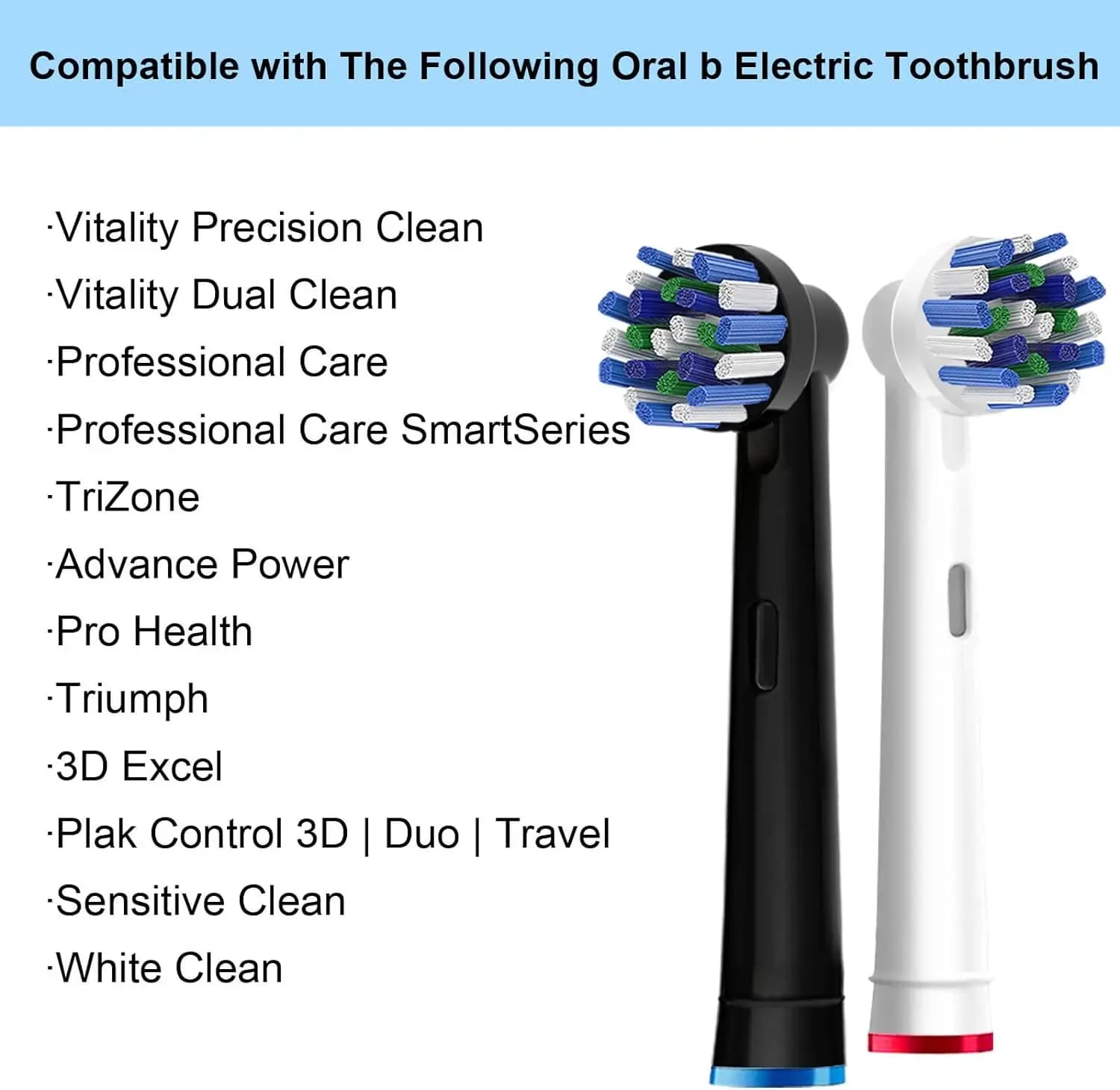 Têtes de brosse à dents électrique Cross Generic, Oralb Braun Crossact, compatible avec la plupart d