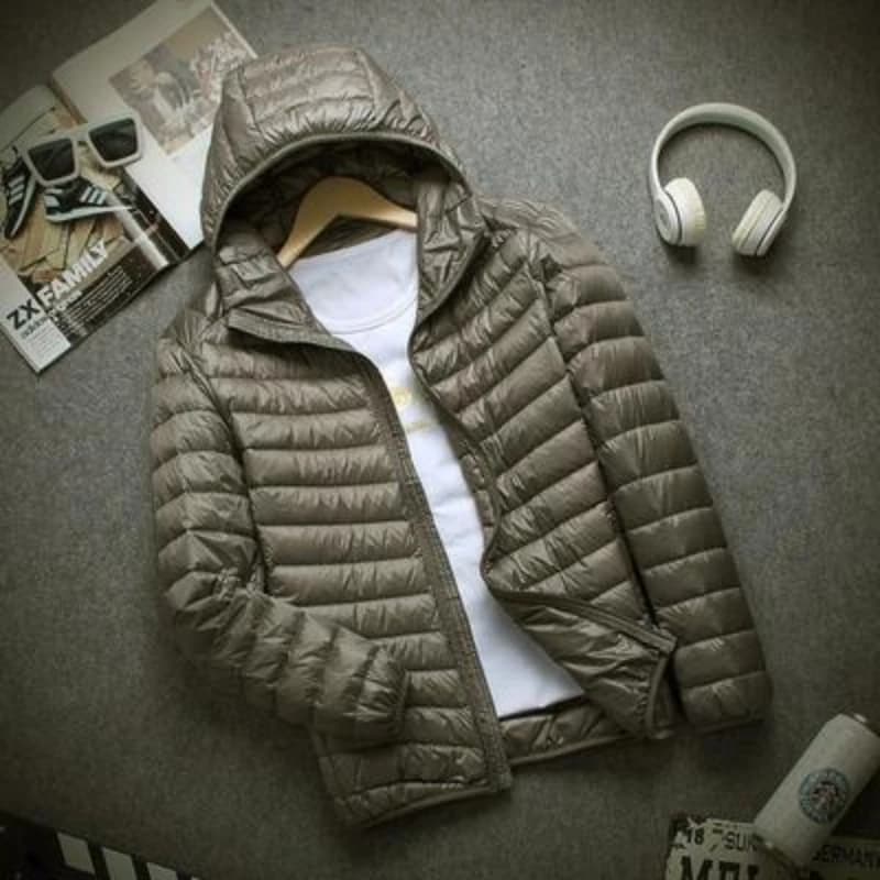 Nouvelle marque automne hiver doudoune légère hommes mode à capuche court grand Ultra-mince léger je