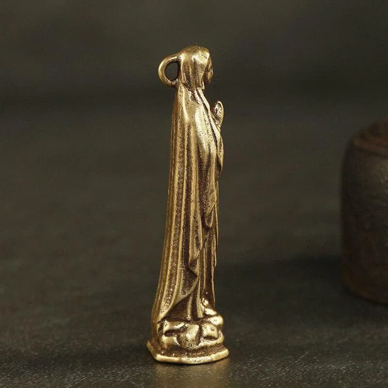Figurines Vintage en cuivre pur, pendentifs de la vierge marie, en laiton, sainte mère, Religion, fo