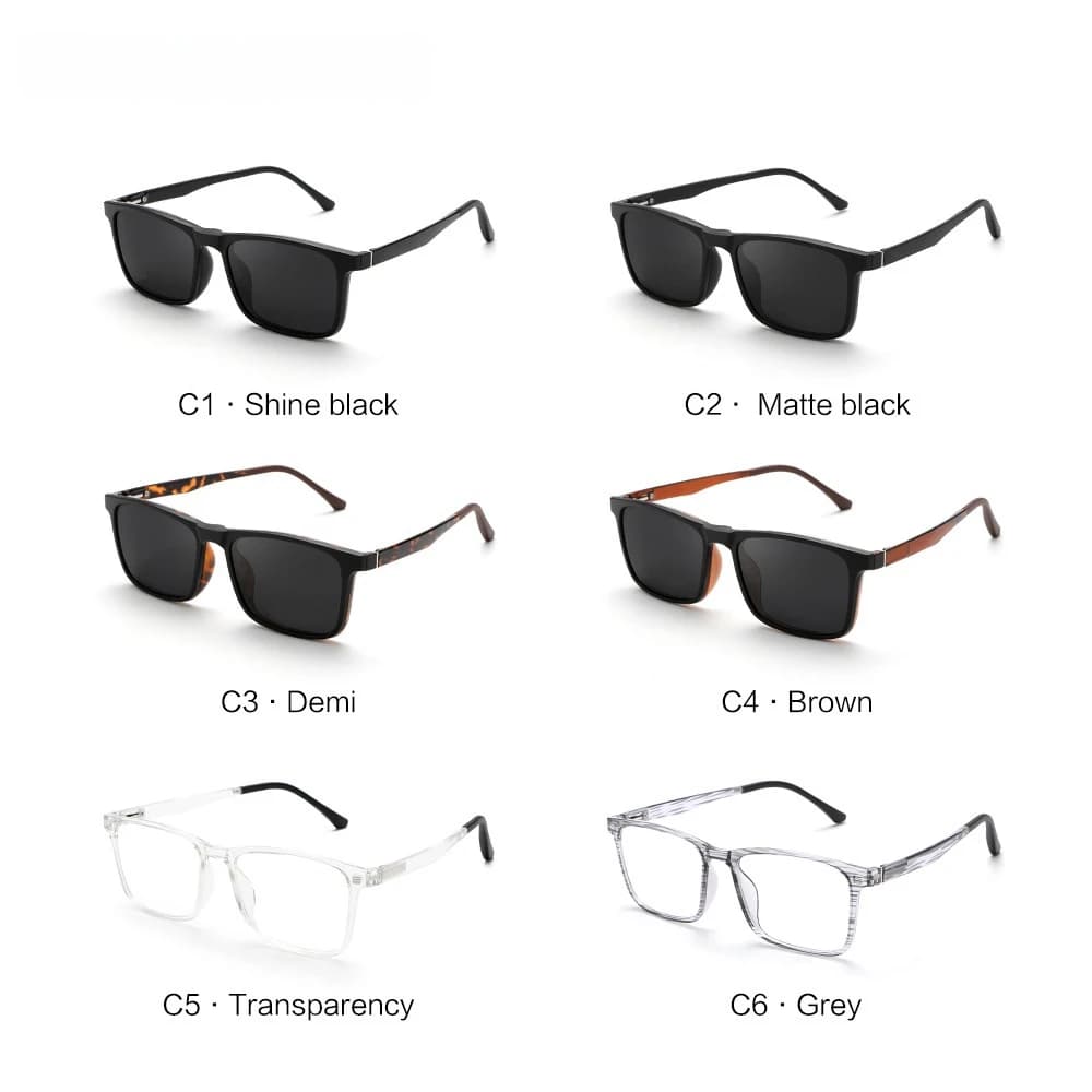 YIMARUILI mode Blg taille TR90 lunettes magnétiques polarisées à clipser femmes carré optique Prescr