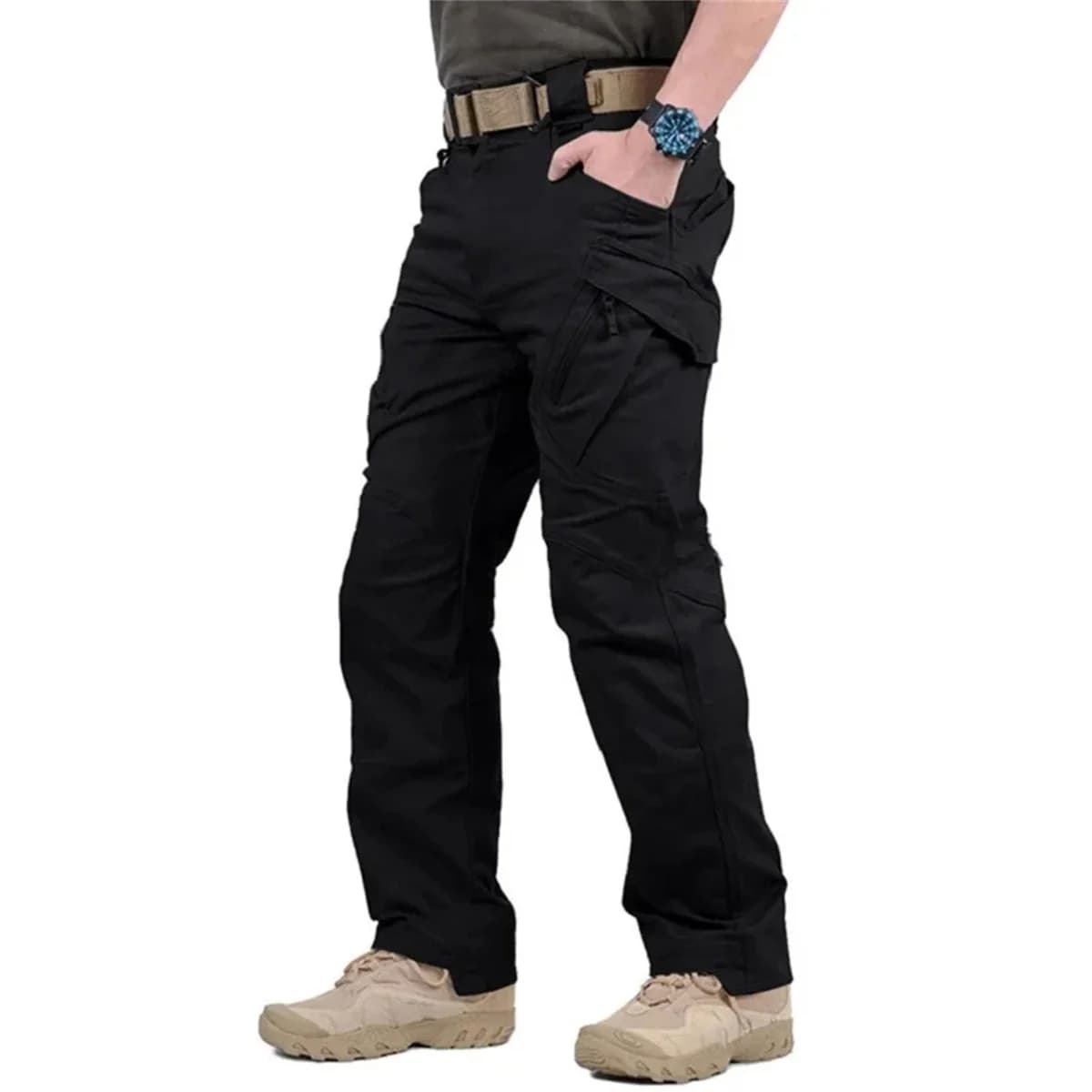 Pantalon tactique pour hommes grande taille, plusieurs poches, élastique, militaire, urbain, pour le