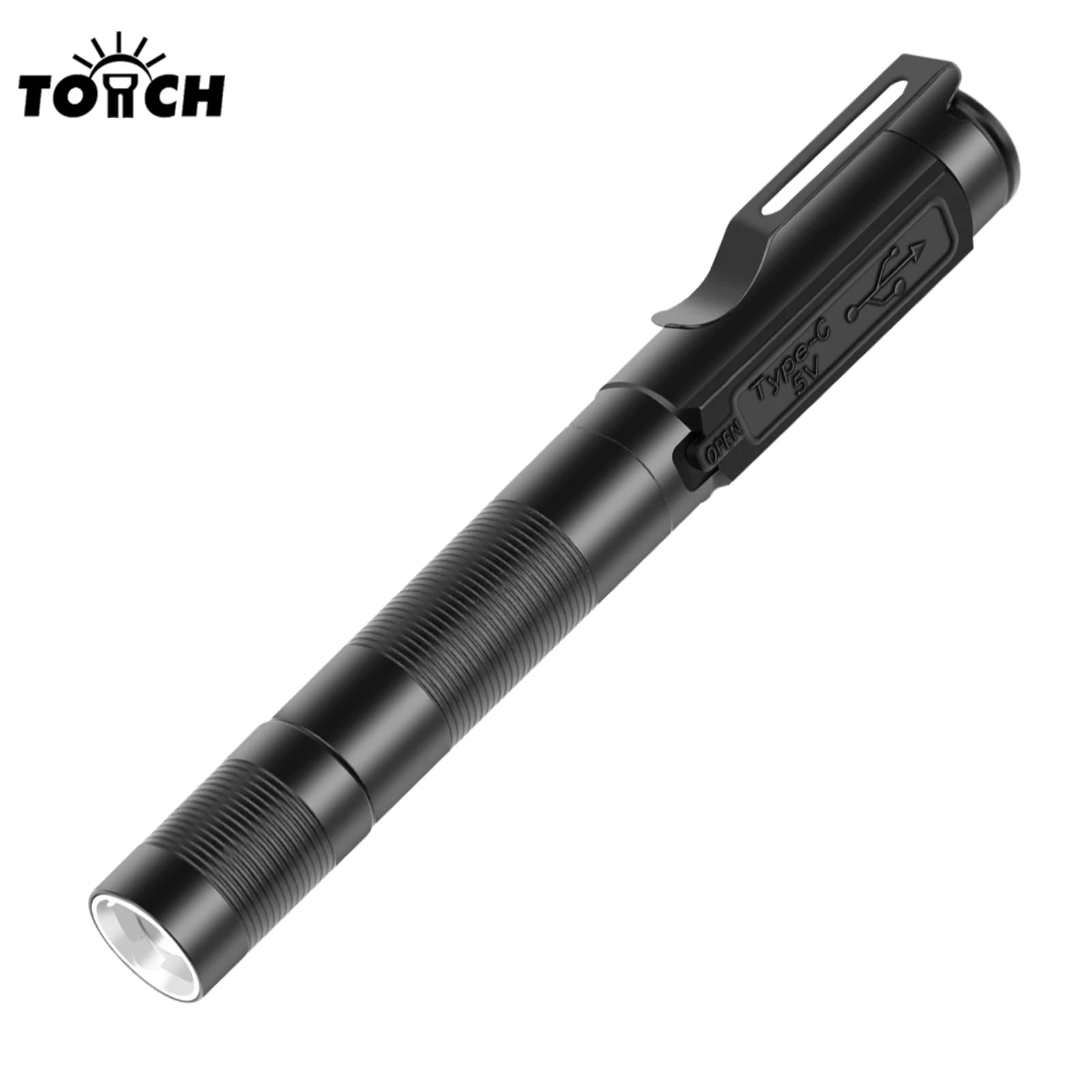 Mini lampes de poche rechargeables USB, lampe médicale de poche à Clip, étanche, Zoomable, torche LE