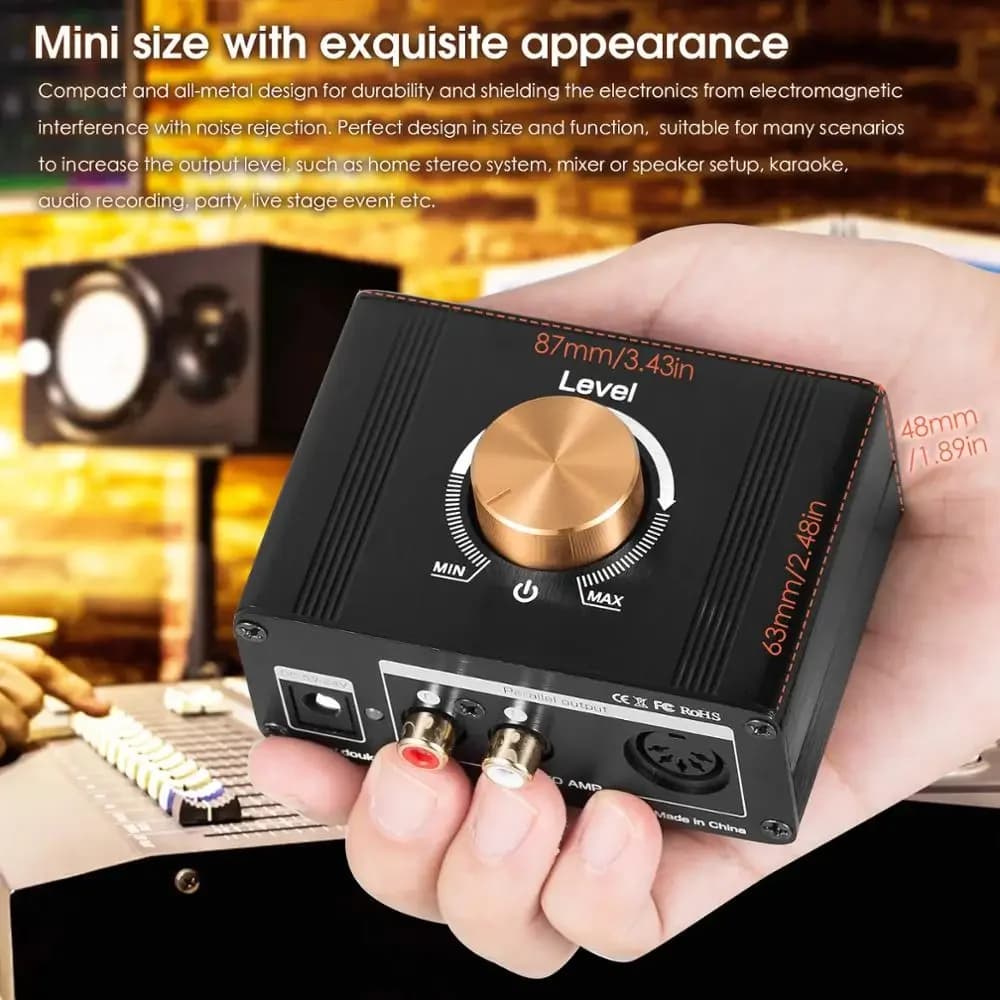 Douk Audio L1 Mini amplificateur de niveau de ligne stéréo, amplificateur de signal audio, préampli 
