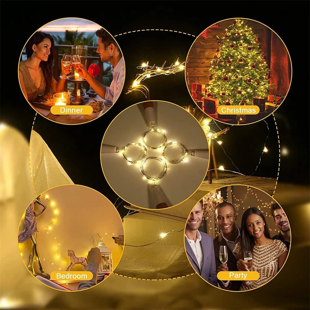 2m 20 LED bouteille de liège fée lumière USB Rechargeable décoration intérieure chaîne lampe pour Ba