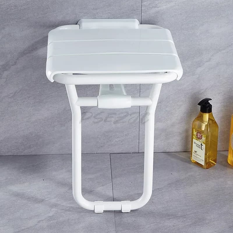 Siège de sécurité pliant avec pieds pour toilettes, chaise de douche, tabouret mural de douche, tabo