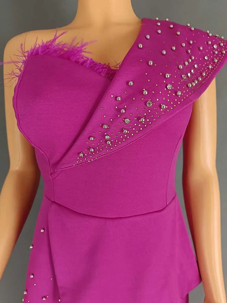 Combinaison sans bretelles taille haute, col à rivets, pour soirée et fête, haut tubulaire, élégante