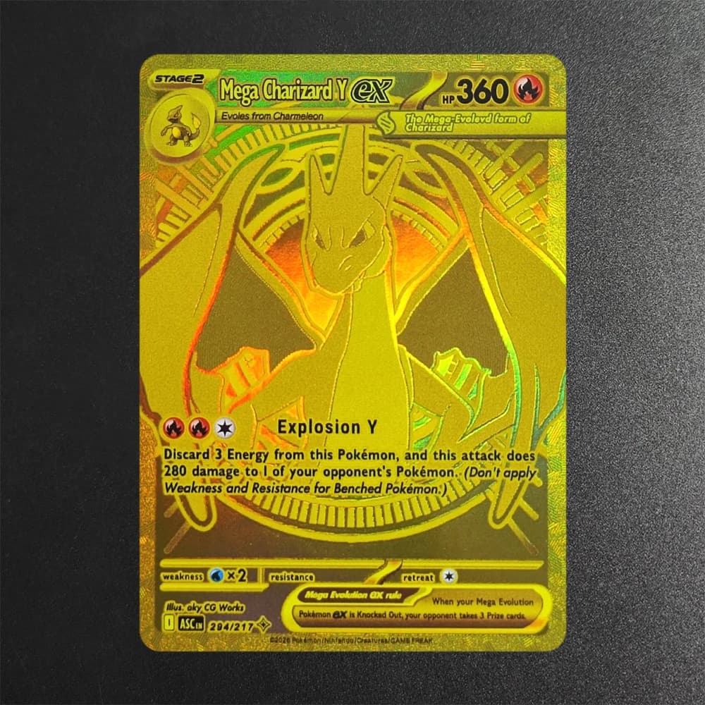 Carte Pokémon Proxy 2025 EN MEGA Gengar EX ASC 284-217 SAR Super Rare, Carte de Collection Unique, C