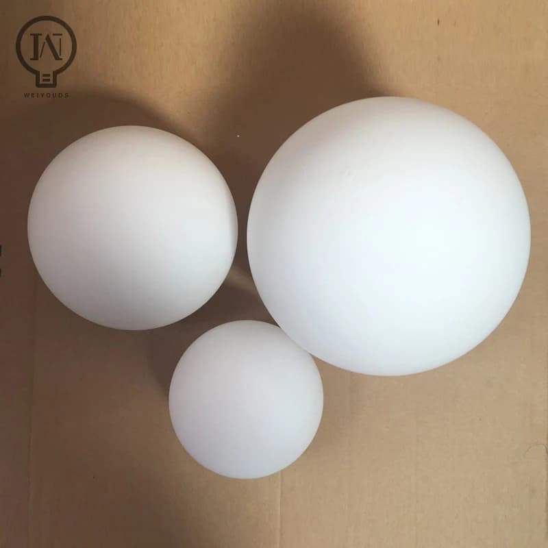 Abat-jour en verre blanc, abat-jour Globe laiteux, couvercle de lumière rond D10cm D12cm D15cm D20cm
