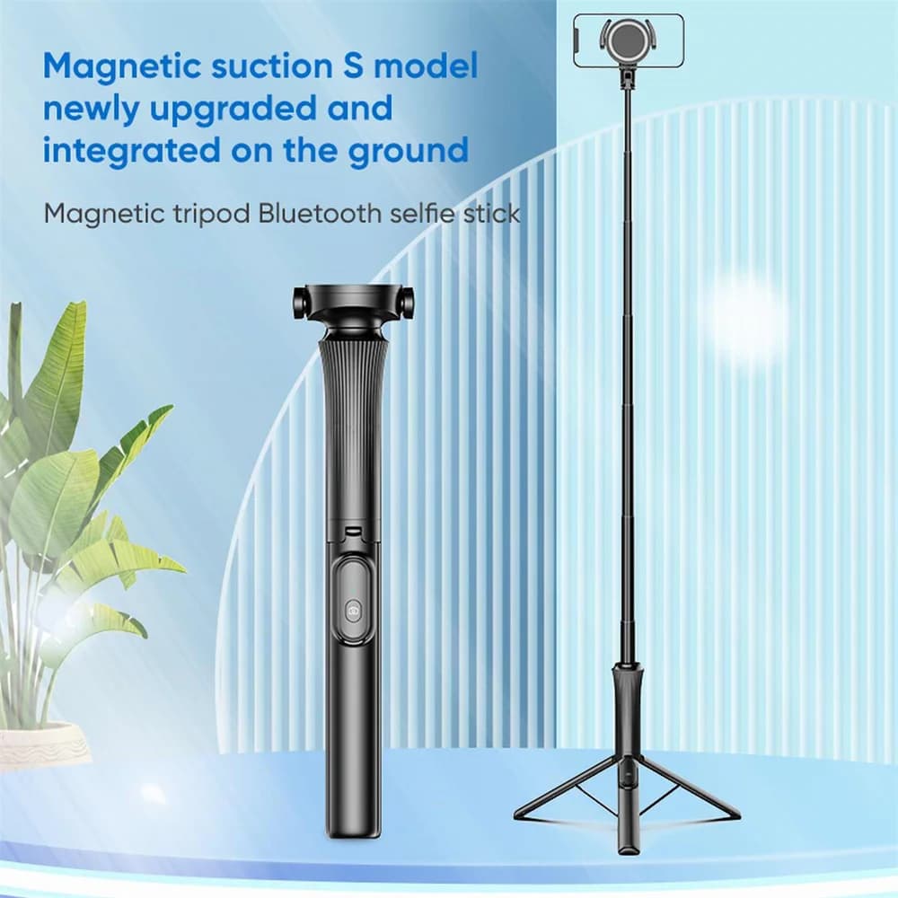 Trépied perche à Selfie magnétique 2025 avec télécommande, support de téléphone extensible pour MagS