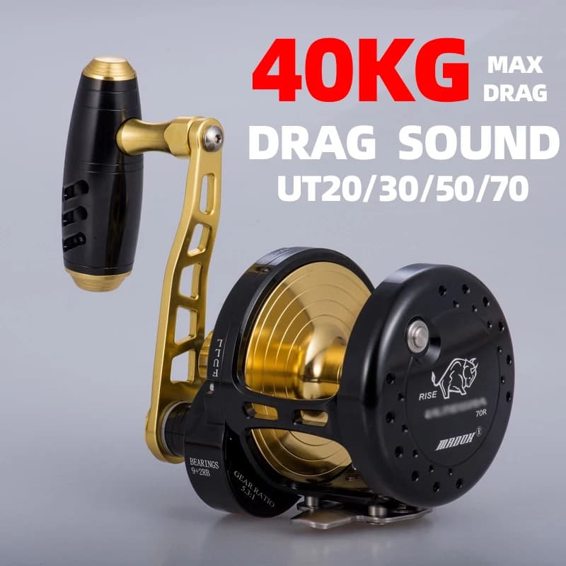 MADOX – moulinet de pêche 11BB, équipement à tambour fixe pour eau salée, avec frein à friction de 4
