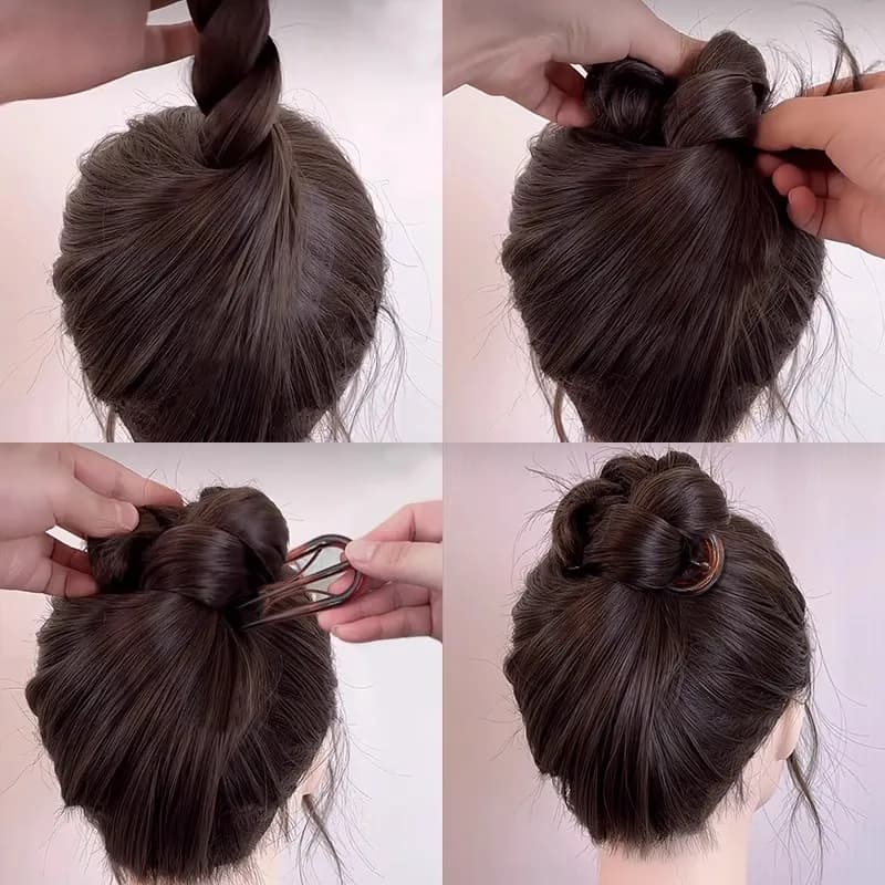 Feuilles d'acétate en forme de U bâton de cheveux fourchette à cheveux outils de coiffure épingle à 