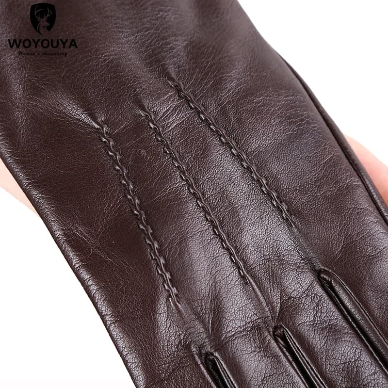 Gants confortables pour garder au chaud pour hommes, gants d'hiver en peau de mouton pour hommes, ga
