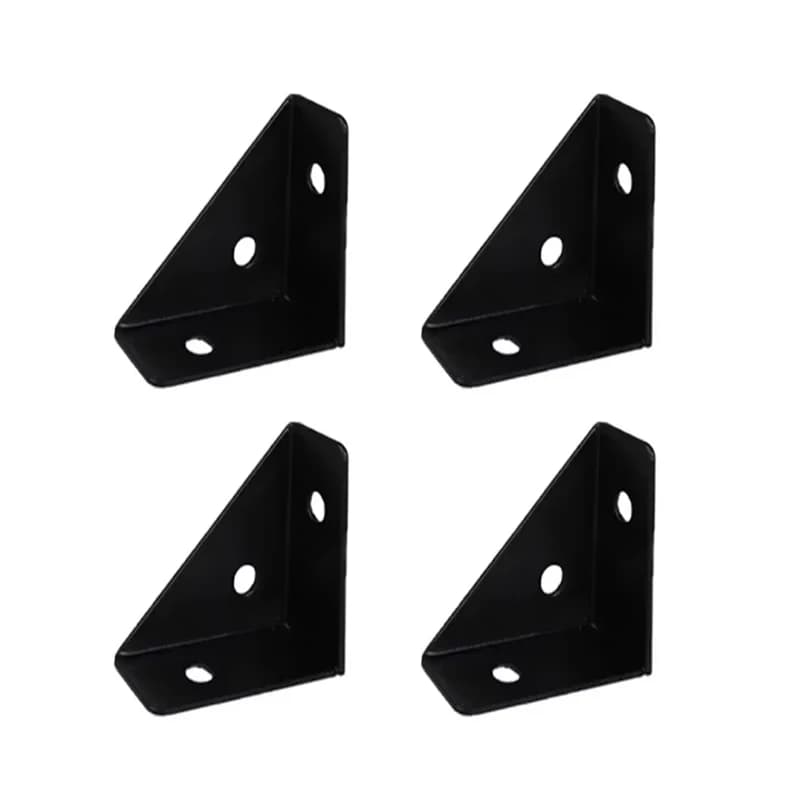 Supports d'angle en acier robustes : 90 °   Support d'angle droit, support de renforcement de meuble