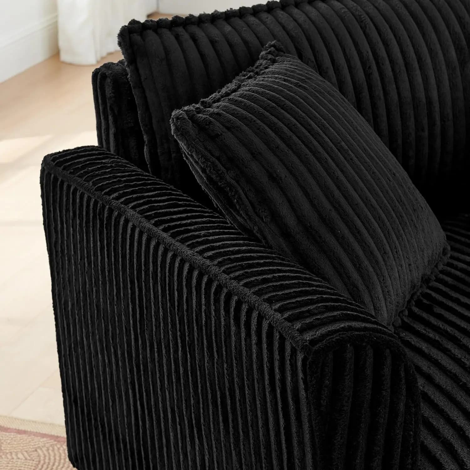 Fauteuil d'appoint surdimensionné, fauteuil simple avec accoudoirs et coussins, fauteuil paresseux r