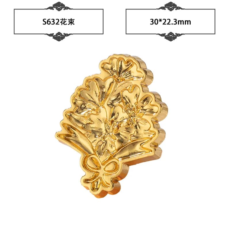 Sceau de timbre d'avertissement de plante, impression optique, tête de cuivre, banc sculpté, outil d