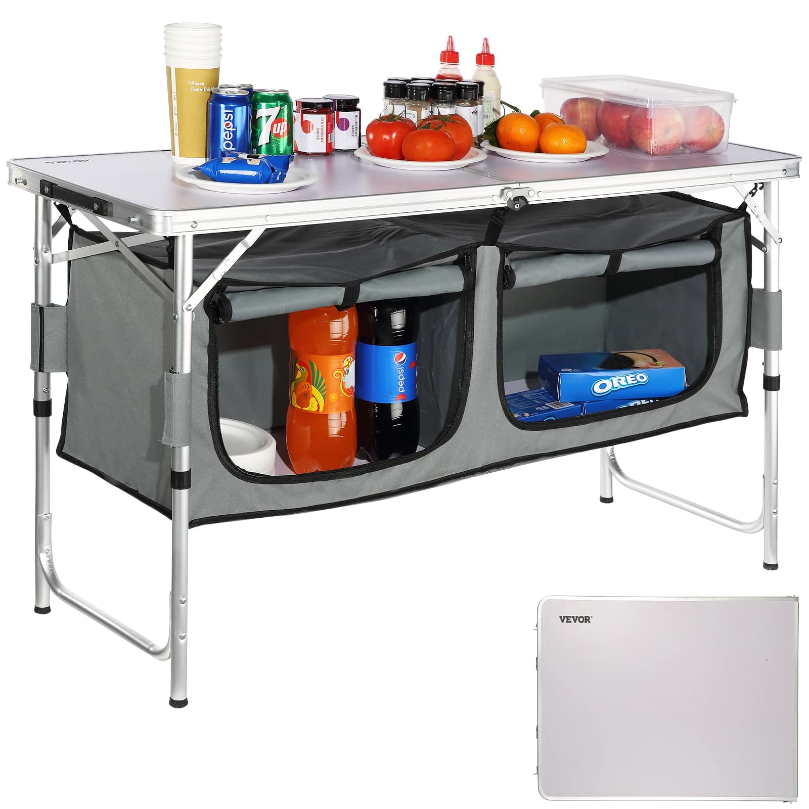 SucceBuyFolding Table de pique-nique cuisine Camping placards valise en aluminium Table avec sac de 