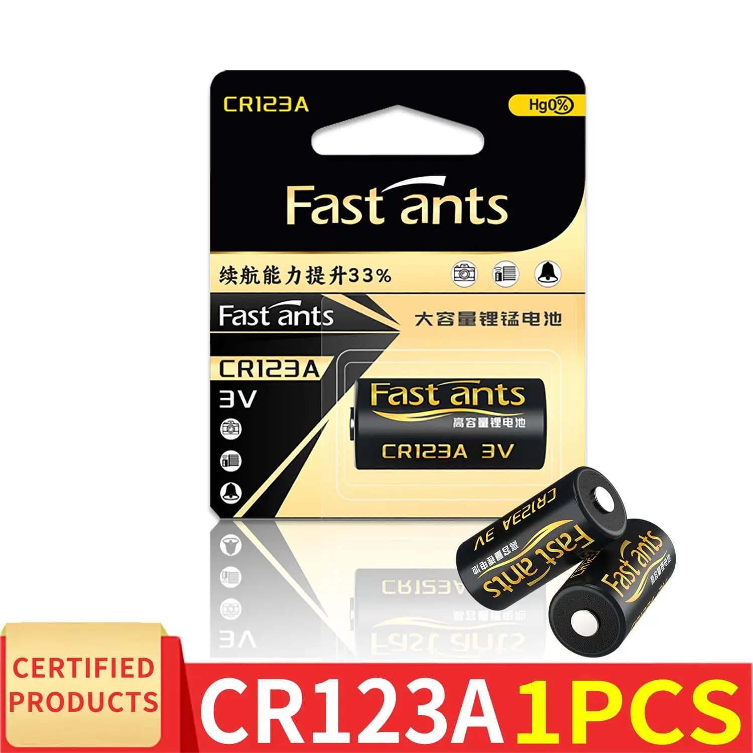 Batterie au lithium CR123A 3V, batterie CR17345 pour appareil photo instantané Canon Olympus Fuji Mi