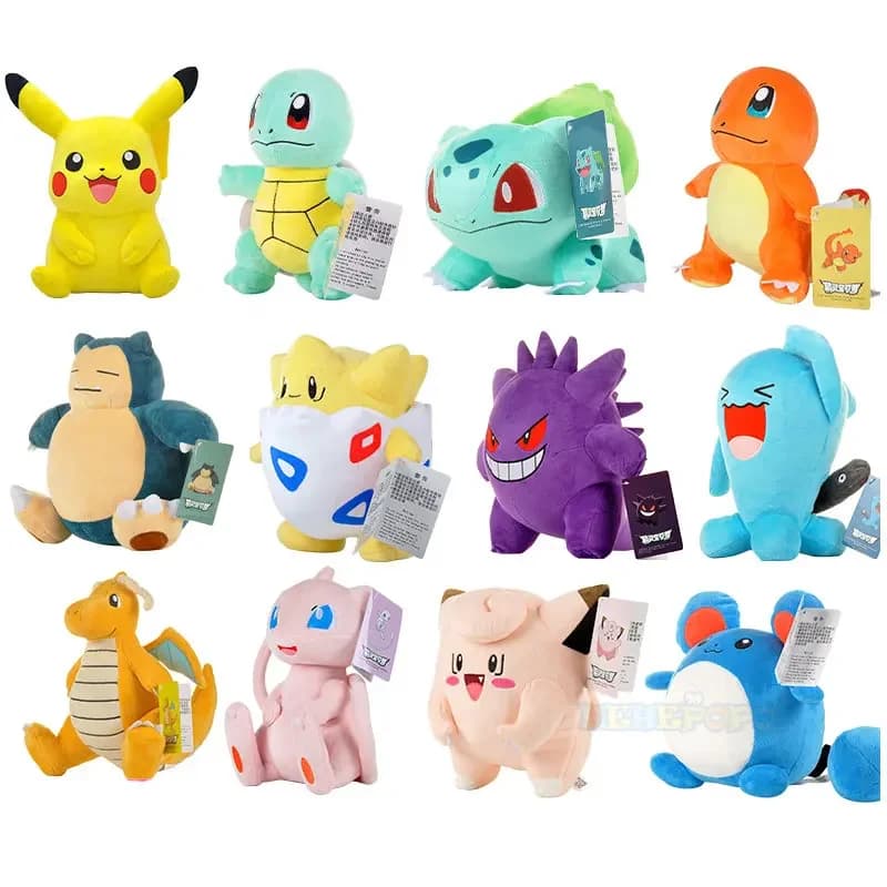 Peluche Pokémon Gengar 24 cm, jouet en peluche Pokémon, adorable poupée en peluche Pikachu, poupée e