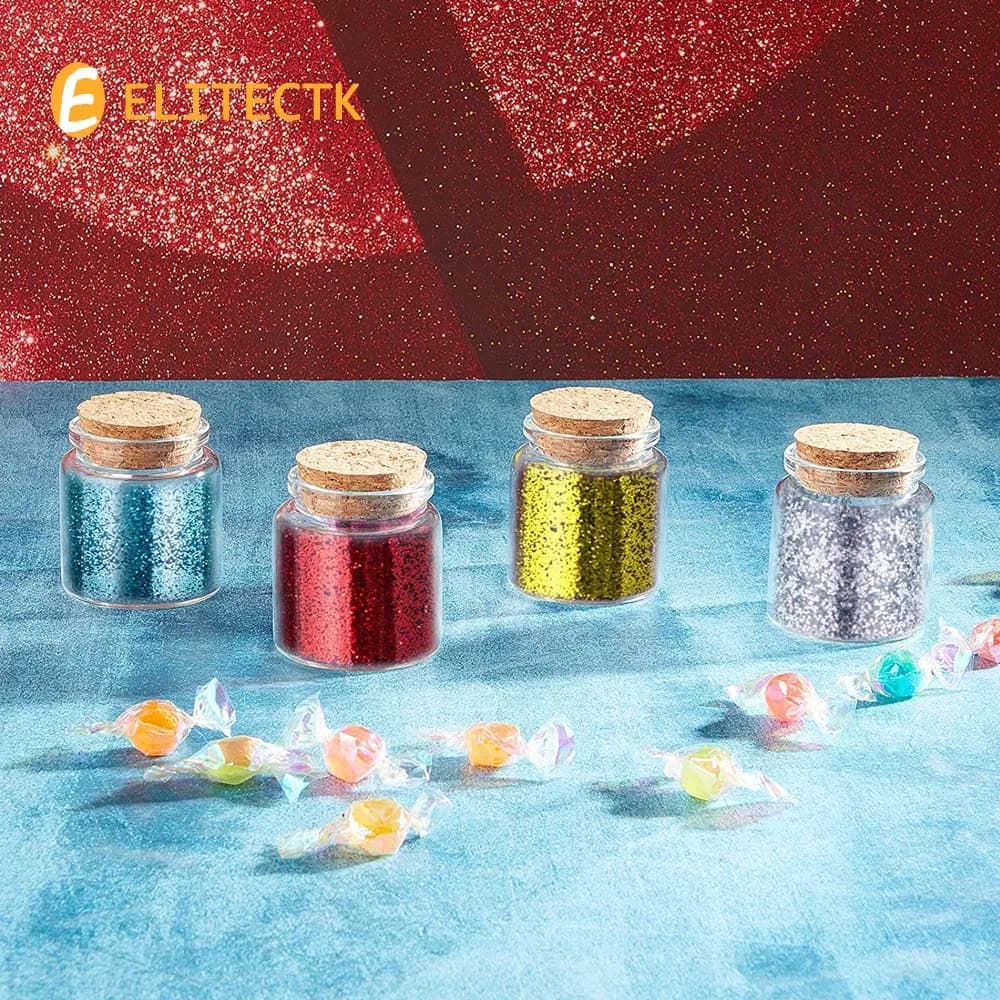Lot de 24 petites bouteilles en verre avec bouchon en liège, 50 ml/1,7 oz, petits pots en verre, bou