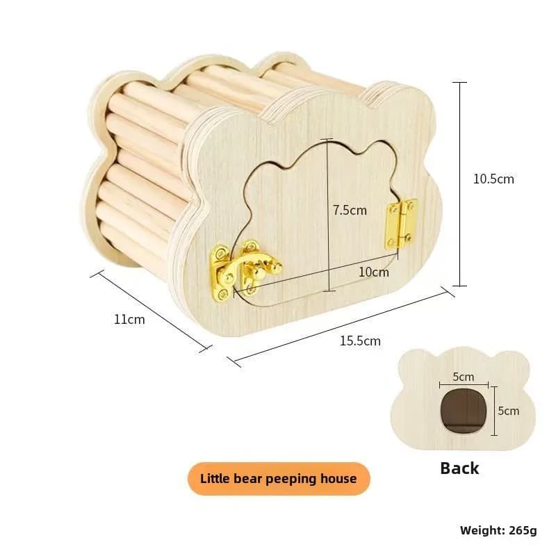 Maison de nid en bois série Hamster Voyeur, maison d'observation pour éviter l'observation, mignon o