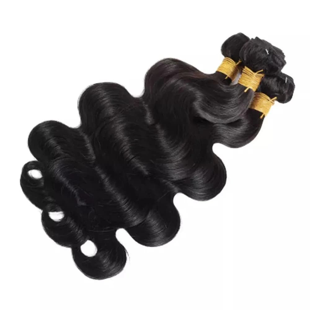 Extensions de cheveux humains brésiliens Remy ondulés couleur naturelle, 1/3/4 pièces, 38-40 pouces