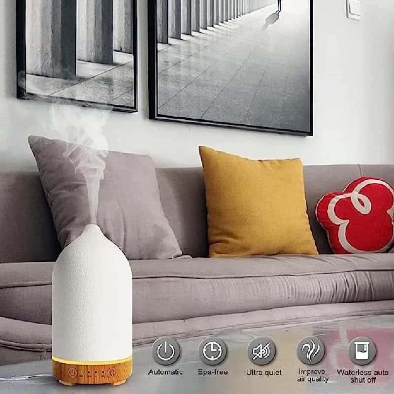 Humidificateur d'air en céramique, diffuseur d'arôme, aromathérapie, brume fraîche, diffuseur d'huil