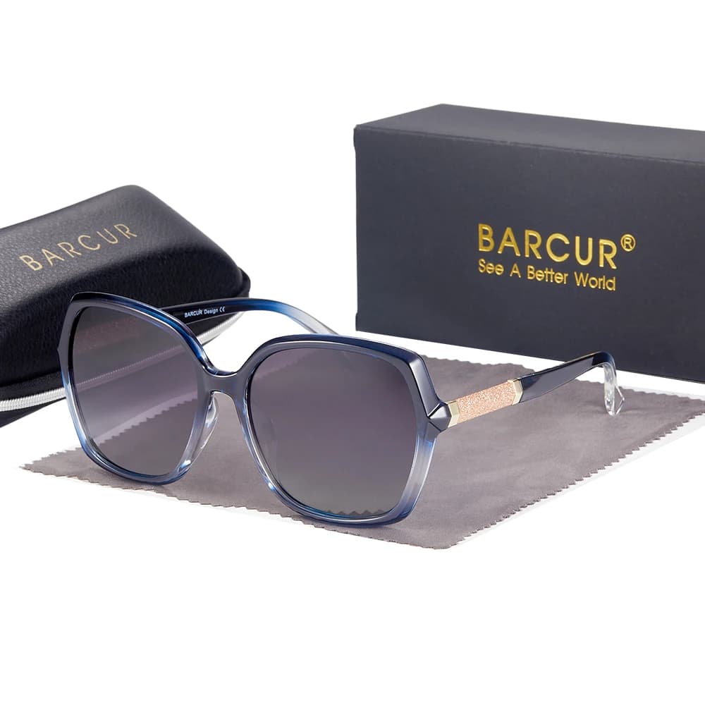 BARCUR Design lunettes de soleil polarisées femmes UV400 dame mode dégradé lunettes de soleil pour l