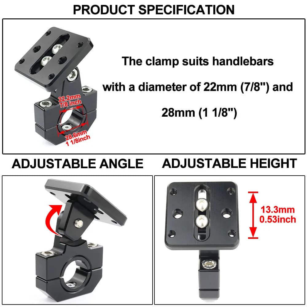 Pince de guidon 22mm 28mm, support de Navigation GPS pour Honda CB300R CB125R CB300F CB500 CB900F CB