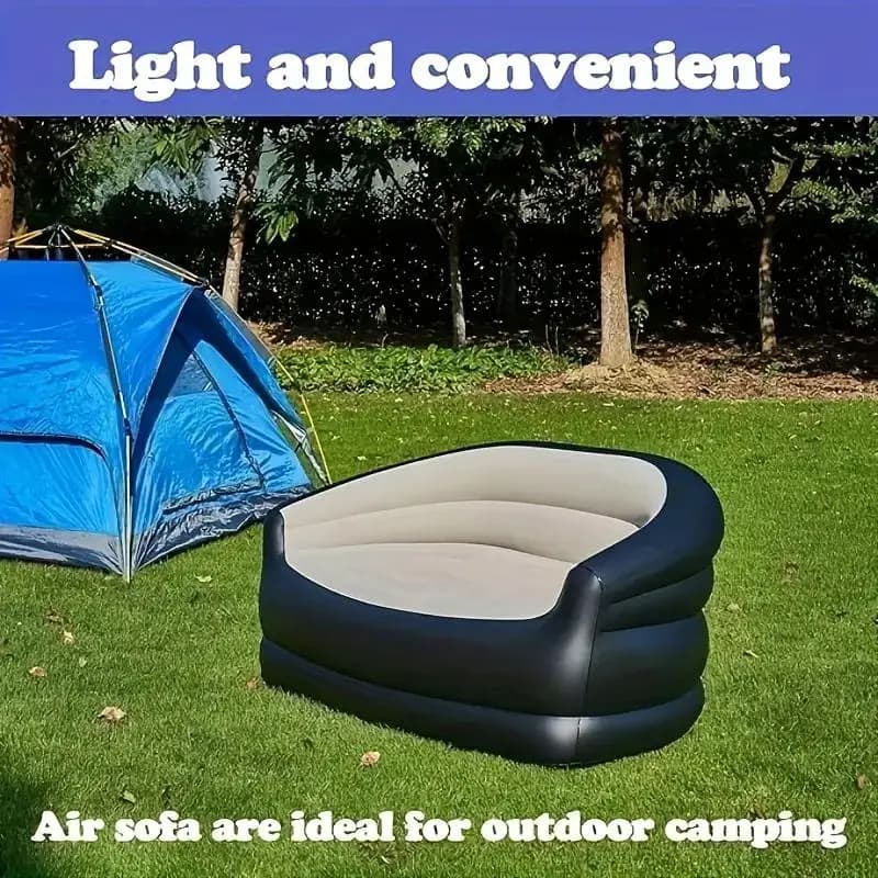 Lit gonflable portatif extérieur, canapé Double de détente, inclinable gonflable de Camping pliant, 