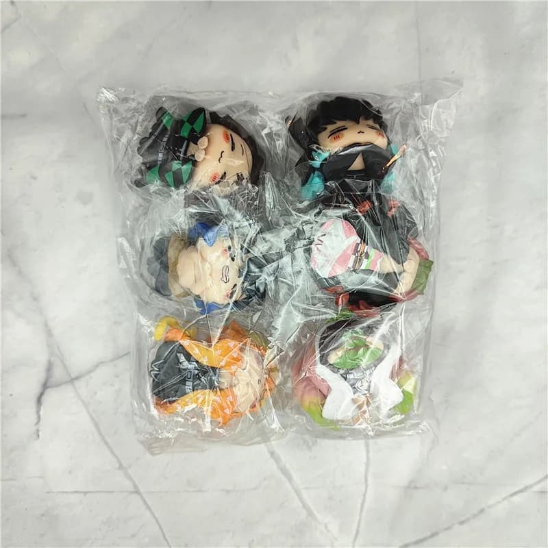 6 pièces/ensemble Anime démon Slayer Figure Nezuko Tanjirou Zenitsu Inosuke Mini Figurine Kawaii cha
