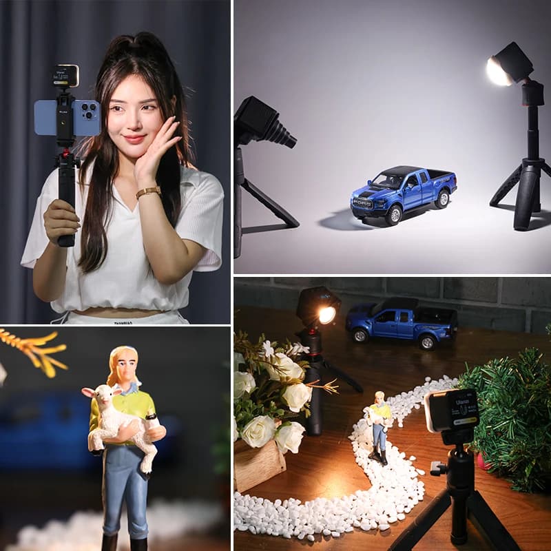 Ulanzi L2 bi couleur COB Mini lumière vidéo réglable 2700K-7000K lumière de caméra CRI 95 + lampe de