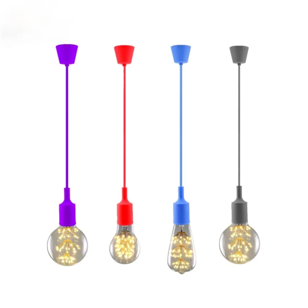 Lampes suspendues modernes simples à tête unique, lampes suspendues en Gel de silice AC90-260V E27, 